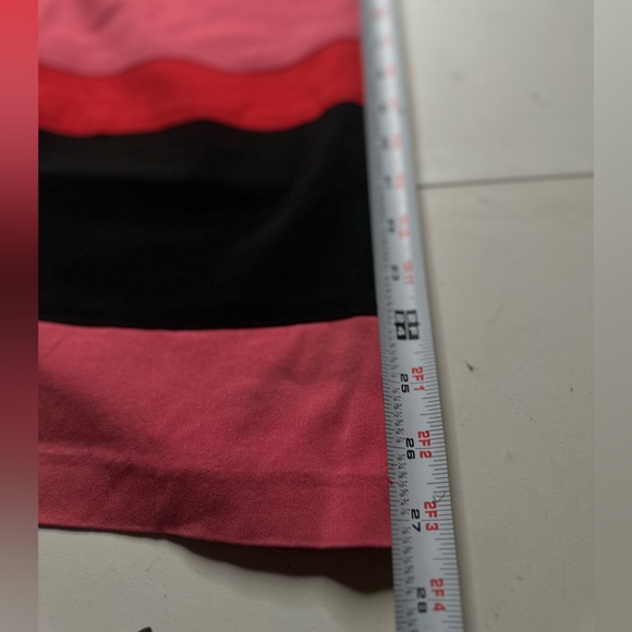 XOXO Colorblock Dress Orange Pink Sheer Panels Stretch Size M - Picture 15 of 15